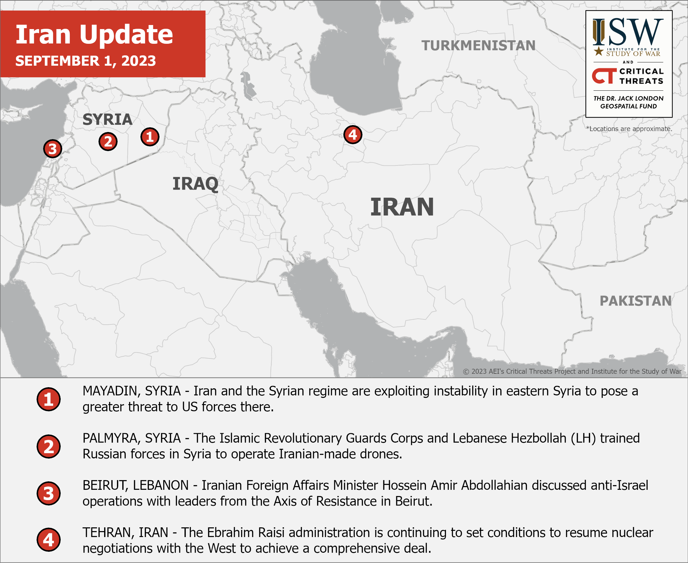 Iran Update, September 1, 2023 | Institute For The Study Of War